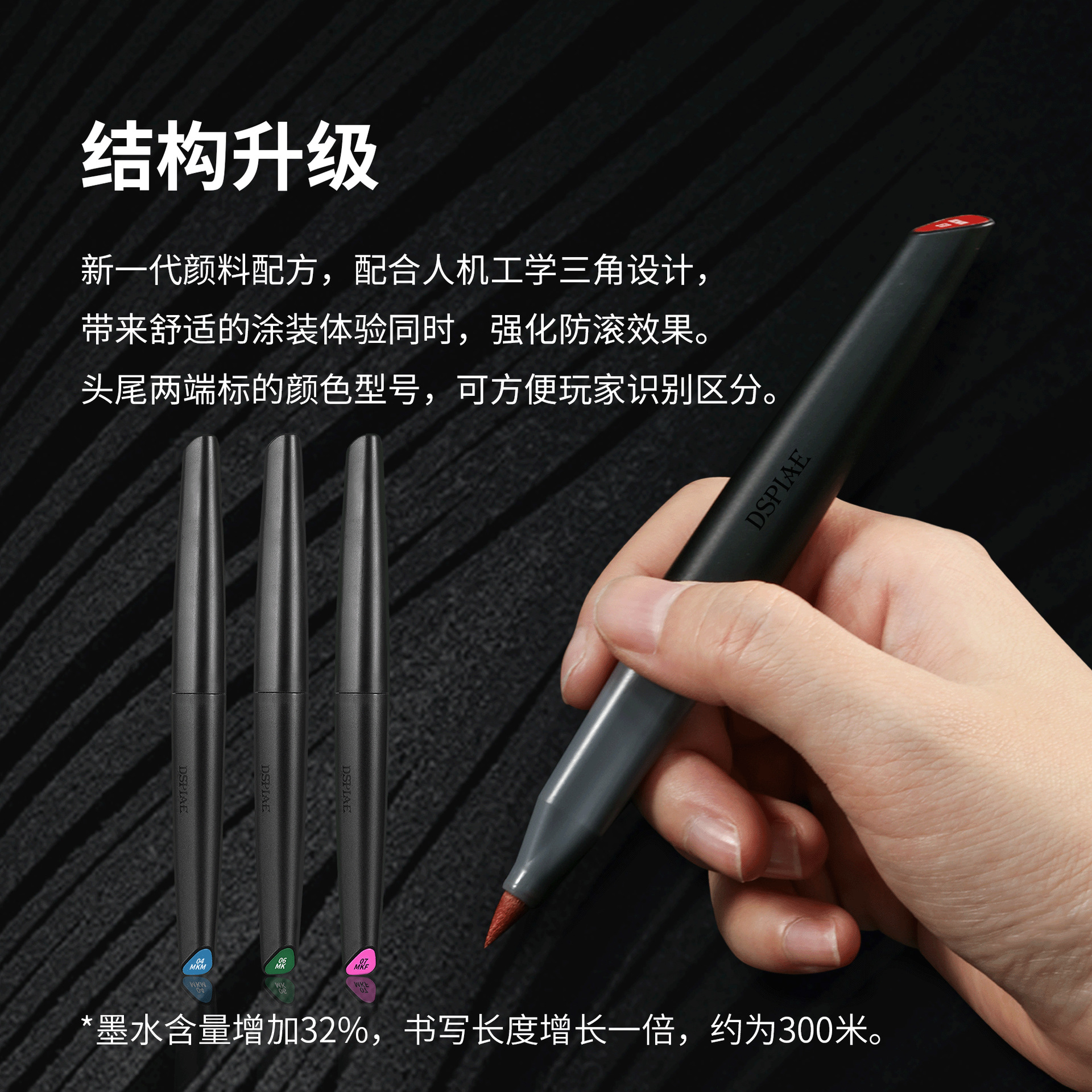 DSPIAE Dispie Marker Pen Water-Based Soft Head Military Model Basic Color Metallic Color Coloring Hair Color Touch-up Stick. 