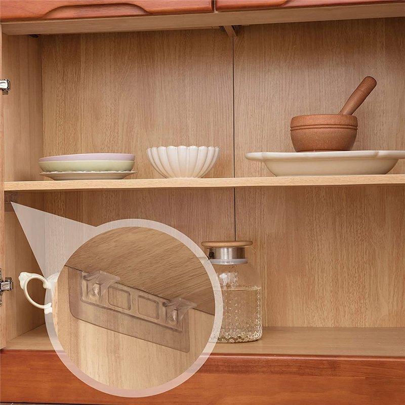 20PCS No Drill Adhesive Shelf Bracket Clear Shelf Pins for Cabinet Shelves Shelf Clips. 