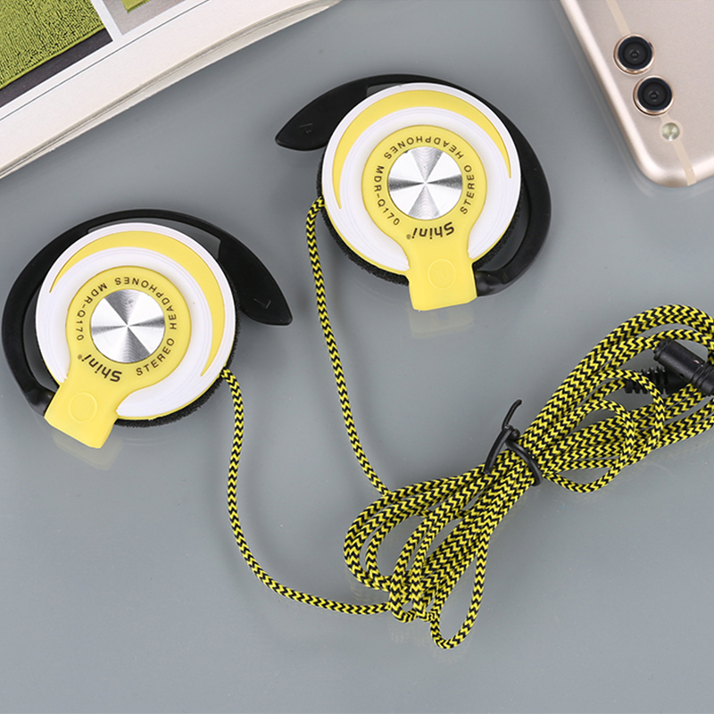 【The road to happiness Store】Shini Q140 3.5mm Wired Headphones HIFI Heavy Bass Headset Over-ear Adjustable Ear hook Earphones Music Earphone for Phone. 