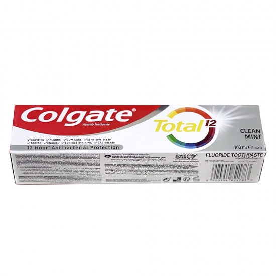 Colgate Toothpaste Total 12 Clean Mint - 100 ml - معجون اسنان