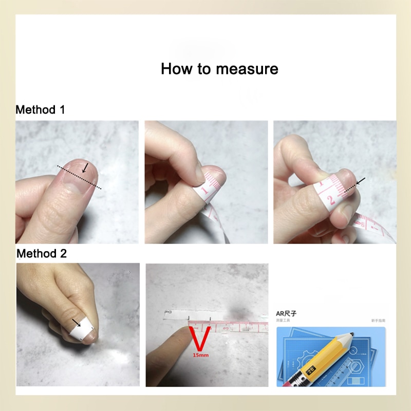 Handmade French Nails With Design Reusable Nail Set Press On Full Cover Acrylic Artificial Wearable XS S M L Size Nails Art. 