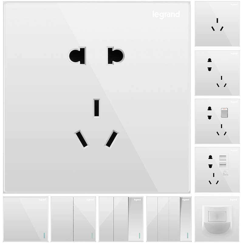 Legrand switch panel standard white five hole USB dual control 16a household concealed wall power socket. 