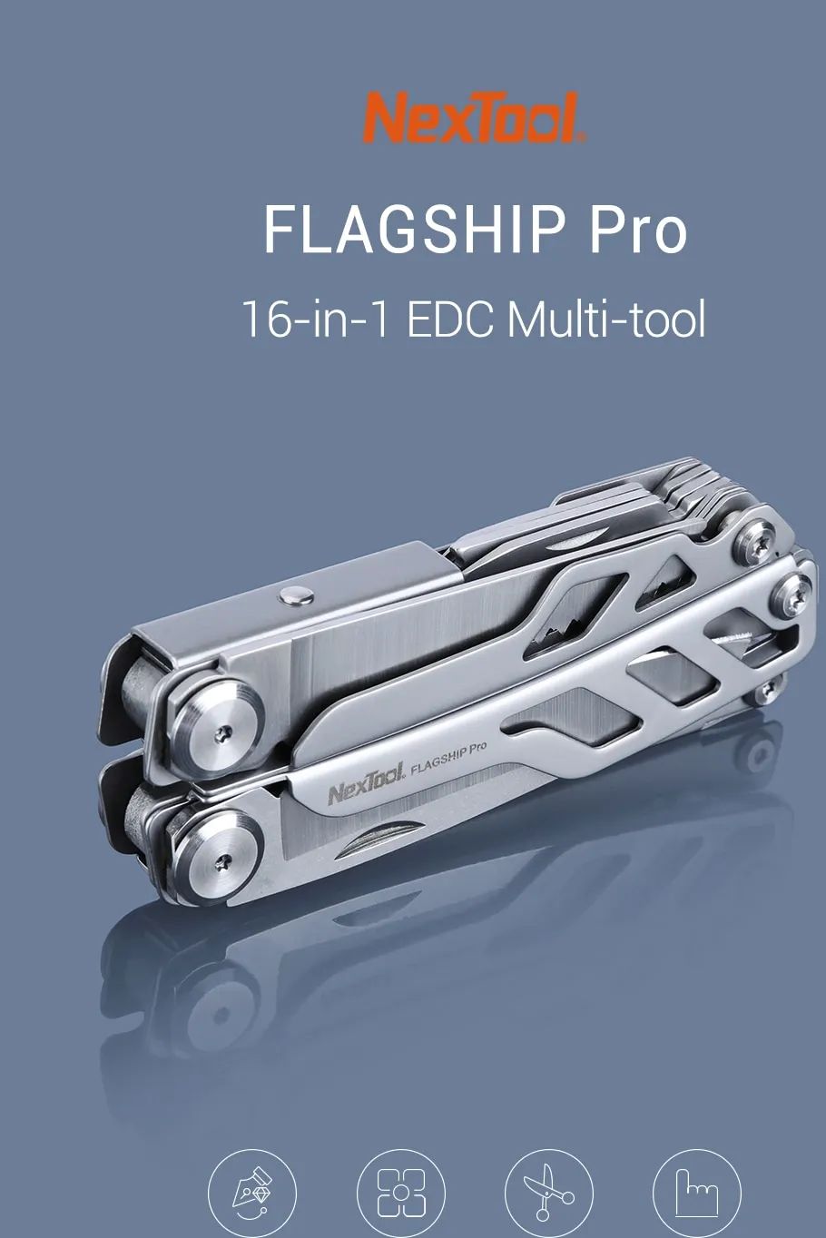Xiaomi Nextool New Hand Tools Flagship Pro 16 In 1 Multi-Tool Edc Outdoor Plier Saw Bottle Opener Screwdriver Scissors Multitool