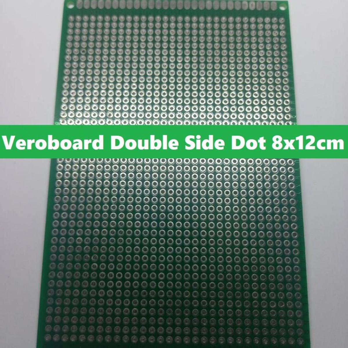 12x8cm Double Side Veroboard Double Side Dot 8x12cm Glass Fiber Stripboard PCB Printed Circuit Board Project Board For Prototyping Weld Soldering Arduino DIY