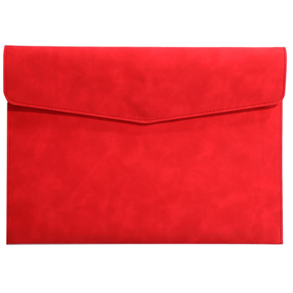 School Office Supplies Professional File Folder Fashion Briefcase A4 Leather File Folder Data Package Document Organiser. 