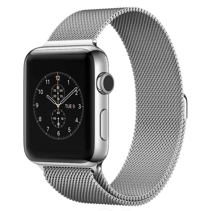 For Apple Watch 38mm Milanese Loop Magnetic Stainless Steel Watch Band
