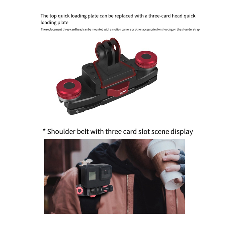 Camera Waist Belt Clip Quick Release V Plate Mount Anti-Shake Fast Switch Tool for SLR Gimbal Shoulder Strap Clamp. 