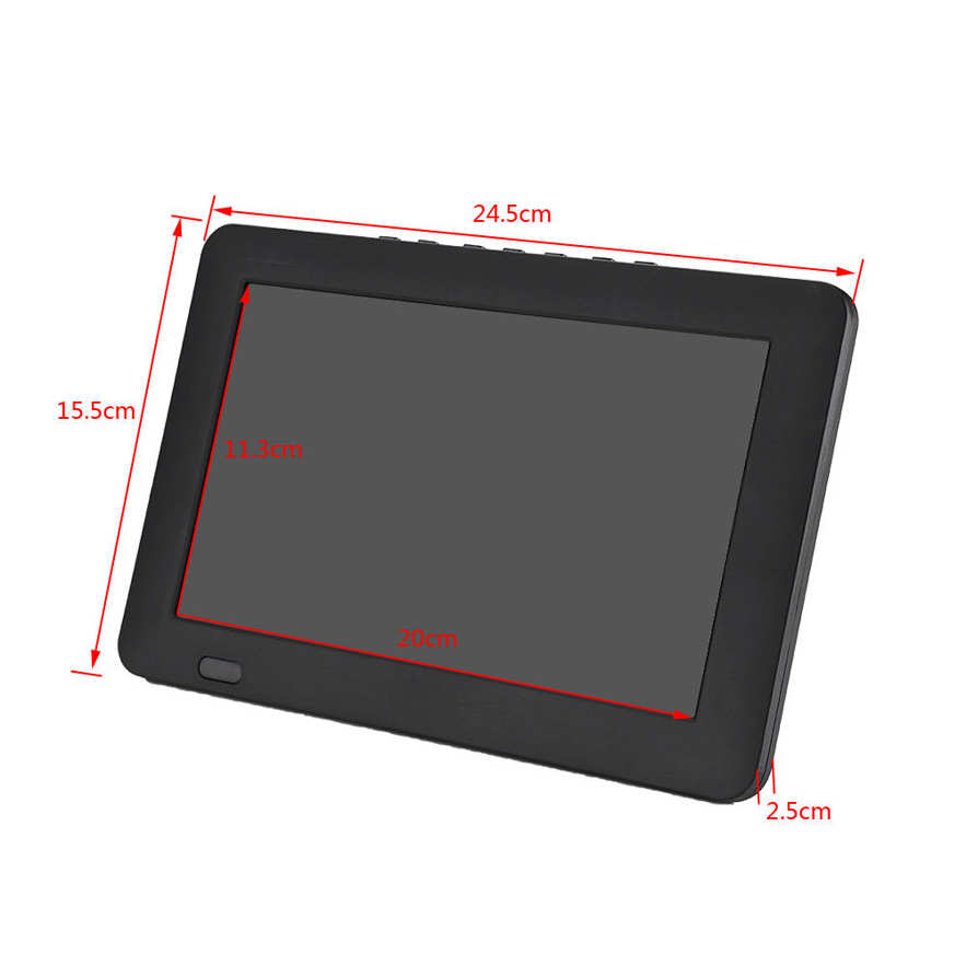 Digital TV 9inch DVB‑T‑T2 Analog Television 800x480 Resolution Portable EU Plug 110‑240V. 