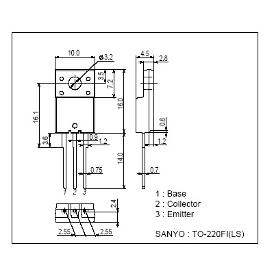 1ps TT2222 NPN 1600V 10A Color TV Horizontal Deflection Output Transistor for   Samsung TV. 
