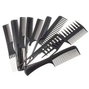 Exclusive 10 Pieces Beauty Salon Barber Hair Comb Hair Styling