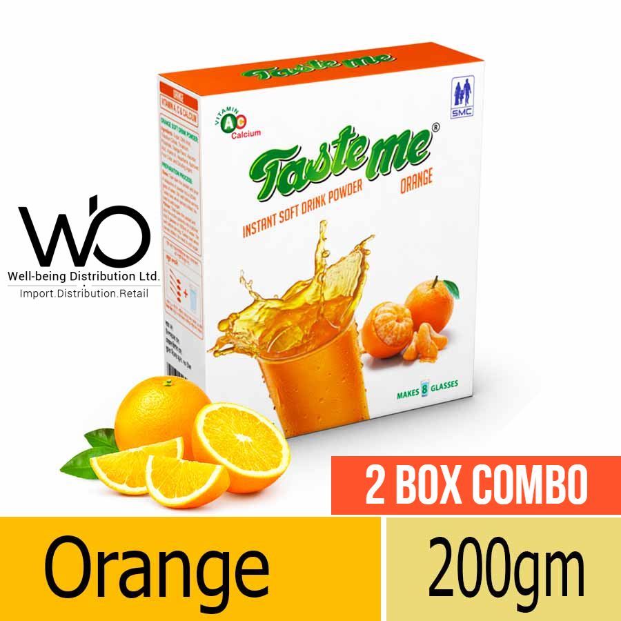 Smc Taste Me Instant Drink Powder - Orange And Mango Flavor Combo - 2 Box Combo - 2 X 200Gm Box. 
