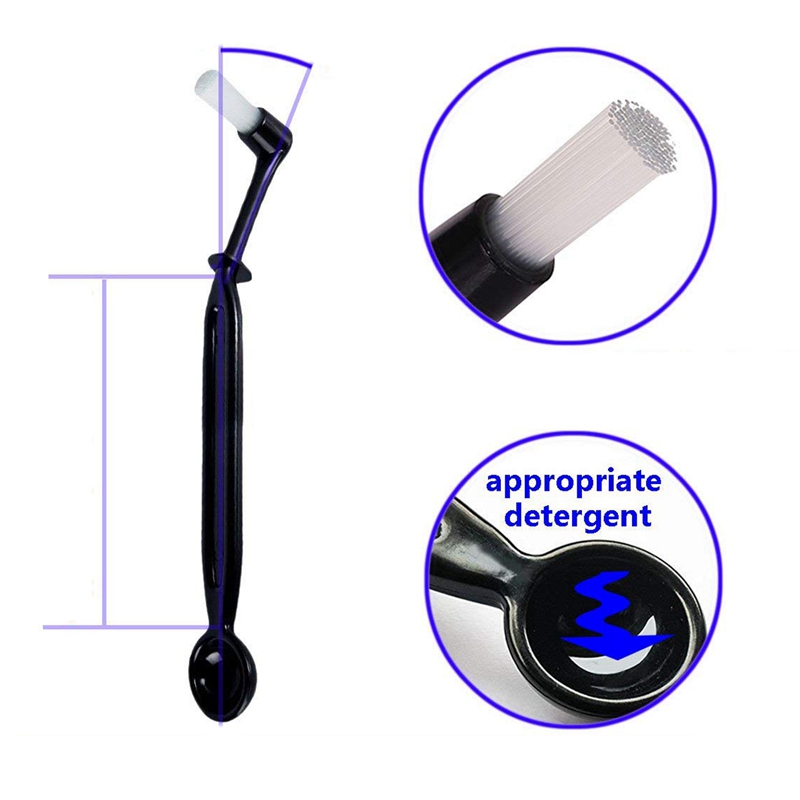 Coffee Machine Cleaning Brush with Spoon Tool Set for Espresso Machine Group Head,Pack of 6,Black. 