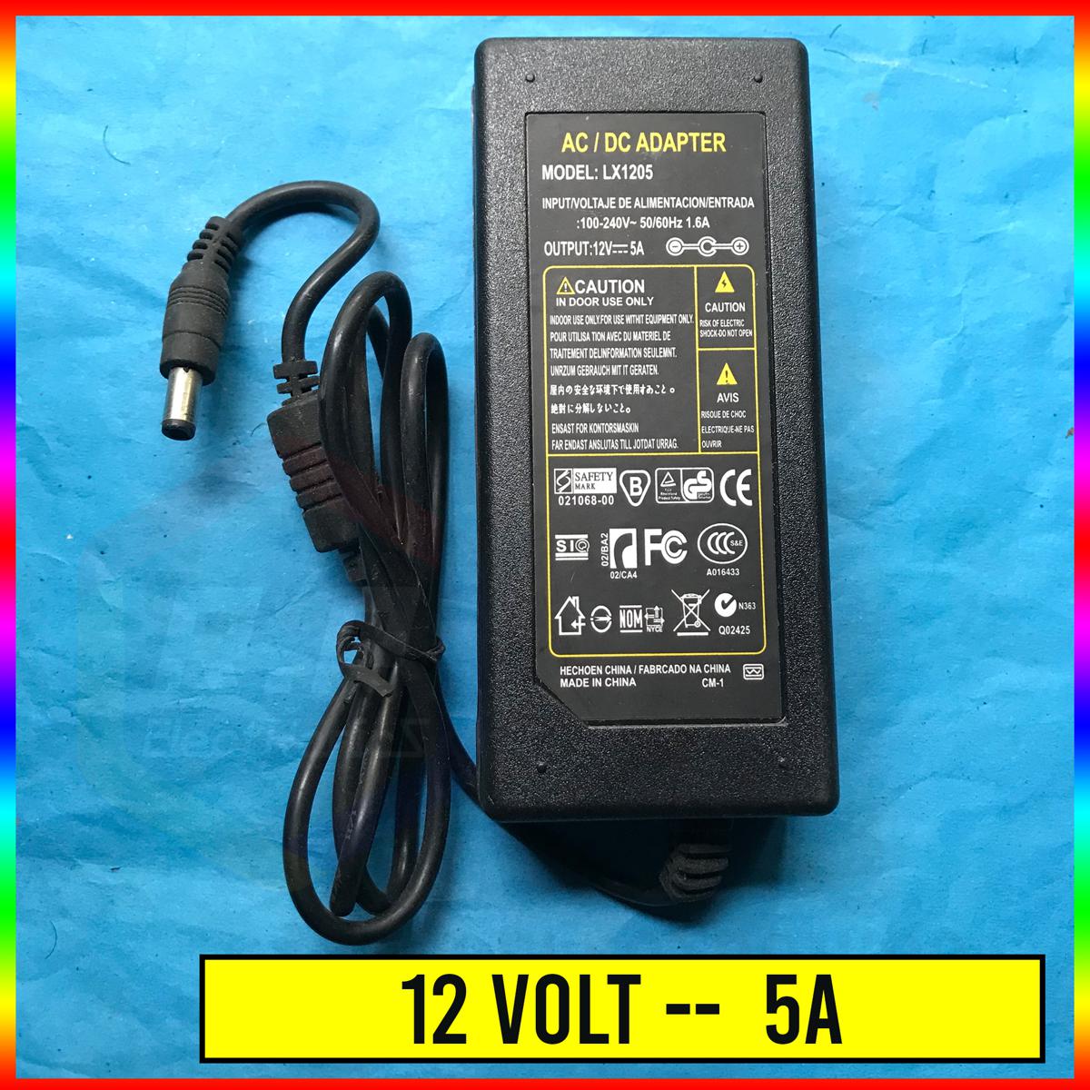 12 volt 5a adapter,  LCD AC Power Supply Adapter DC 12 Volt 5 Amp ( 12V 5A )