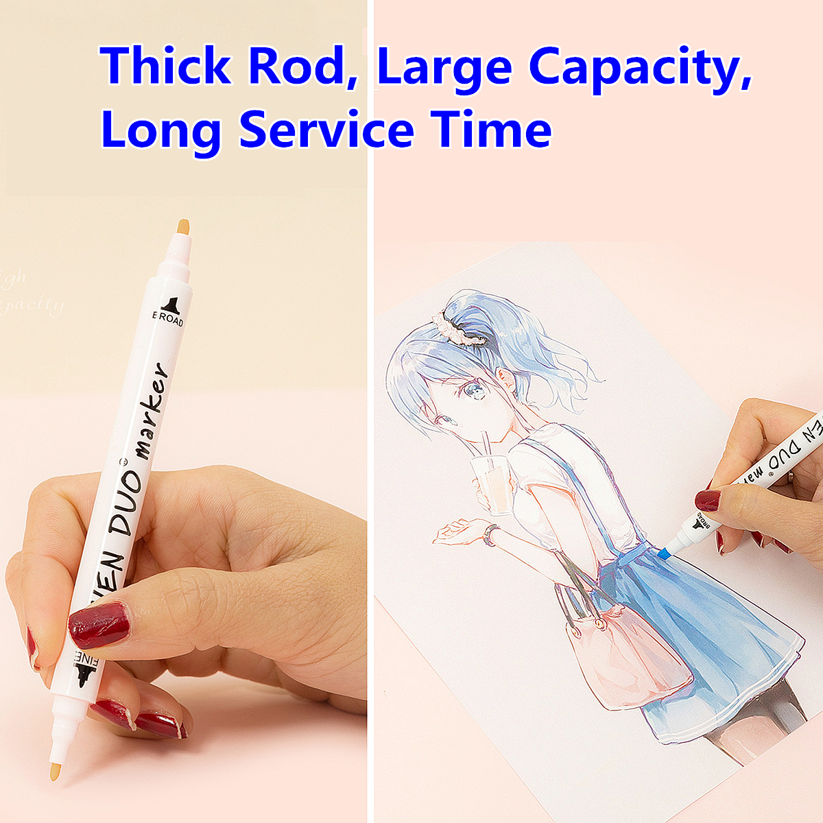 12/24//36/48/60/80 Colour Twin Marker Point Tip Pen Colouring Art Markers Drawing Student - 12 colors. 