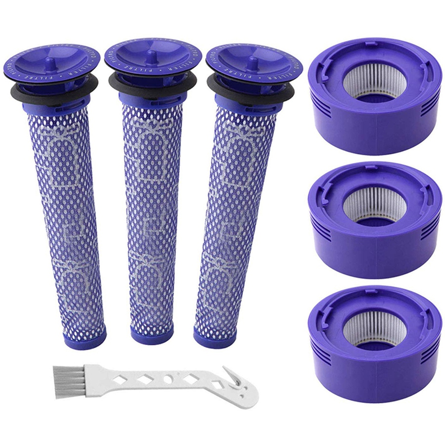7-Pack Vacuum Filter Replacement Kit for V6, V8, V7 Vacuum Cleaner, 3 HEPA Column Filter, 3 Pre-Filter, 1 Cleaning Brush, Replacement Part Numbers 965661-01 and 967478-01