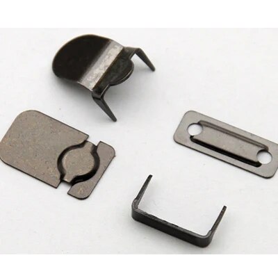 100Sets/Lot 4-Part Trousers Skirts Hooks Metal Brass Buttons Silver Nickle/Black Nickle/Bronze Color HE-006