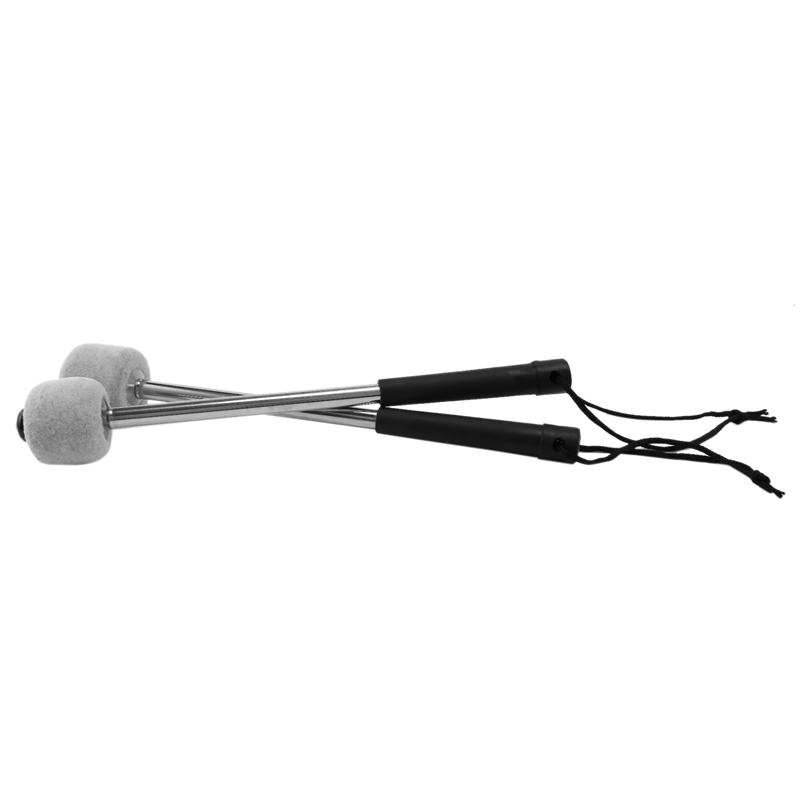TWEXQNY 10Pcs Bass Drum Mallet Felt Head Percussion Mallets Timpani Sticks with Stainless Steel Handle,White