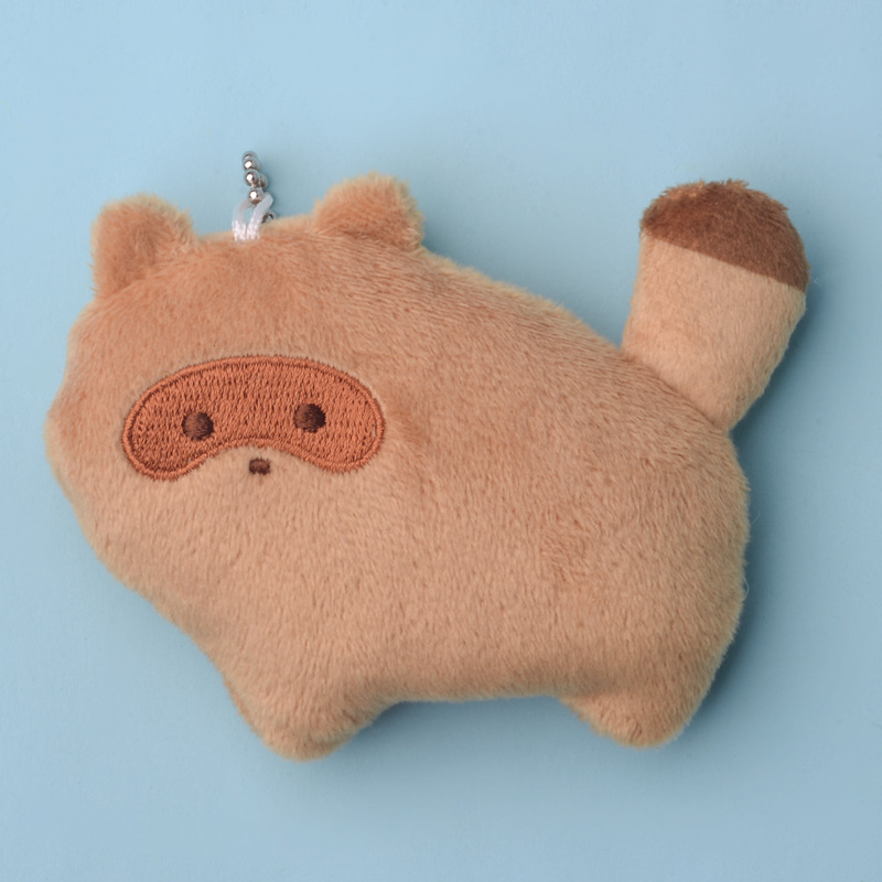 4 Inch Zoo Plush Pendant Cute Bean Eye Lamb Raccoon Squirrel Zebra Plush Key Chain Capsule Toy. 