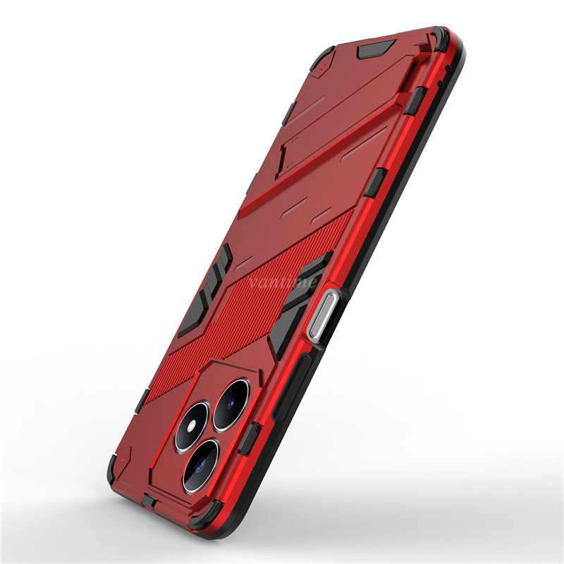 for Realme C51 / C53 / Narzo N53 / Note 50 Case Kickstand Ultra Thin Shockproof Matte Back Cover. 