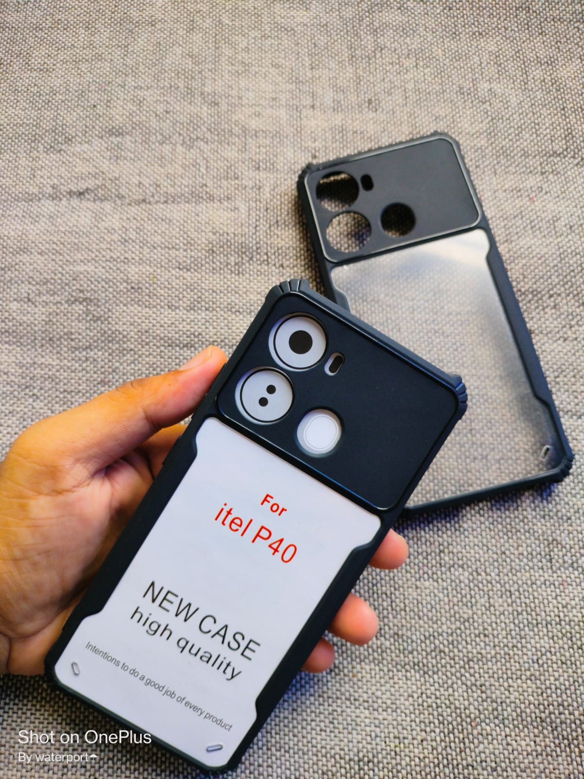 Itel P40 Back Cover ShockProof Airbinger Longlasting Clear Transparent Hard Case Itel P40 P662L With Camera Bump Protection Itel P40 P662L Back Part P 40 P662L (Back Case Cover For Smartphone). 