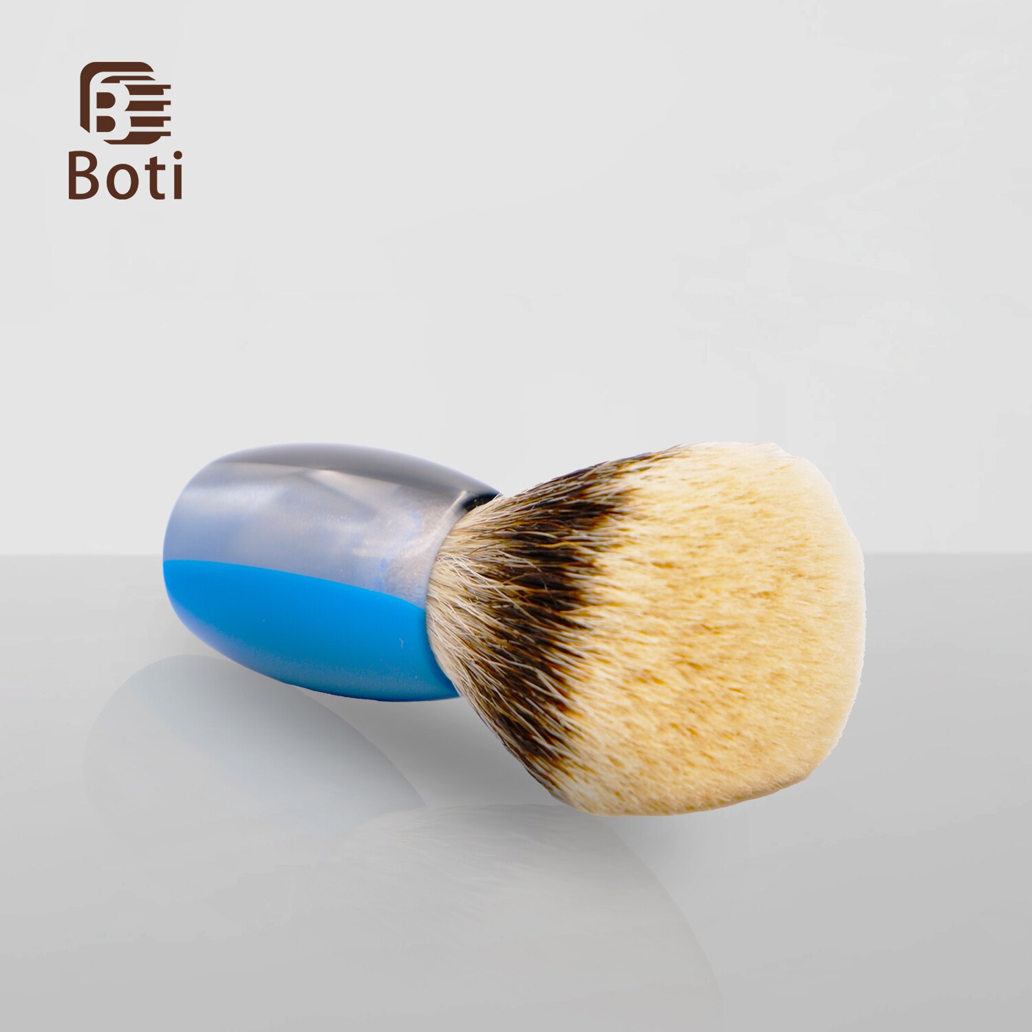 Boti Shaving Brushes Fan Captain Three Band Bdger Hair Knot with Three Patchwork Color Handle Beard Cleaning Kit. 