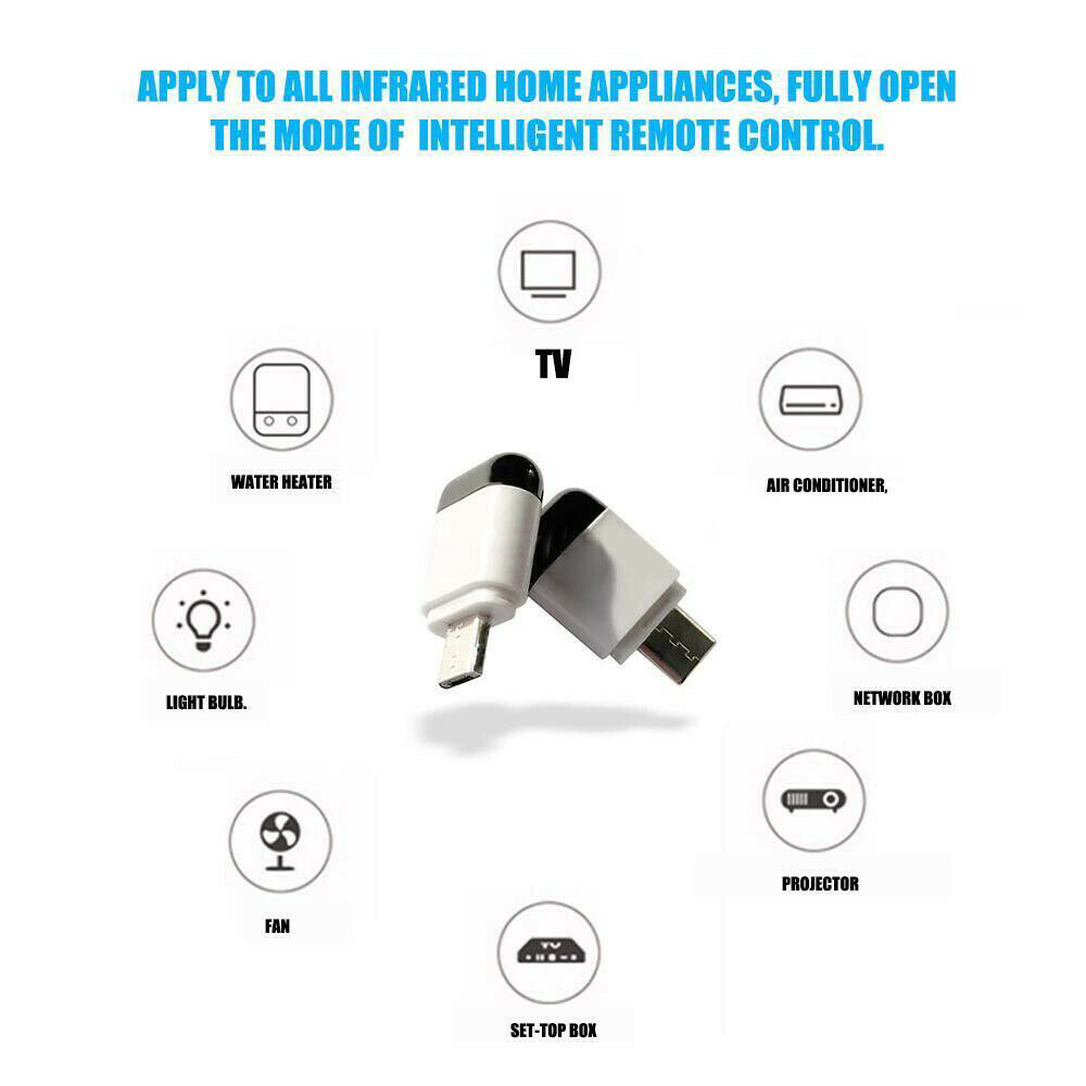 Micro-USB Wireless IR Infrared Remote Control for Android Mobile Phone OTG Learning Smart Remote Control for TV Air Condition. 