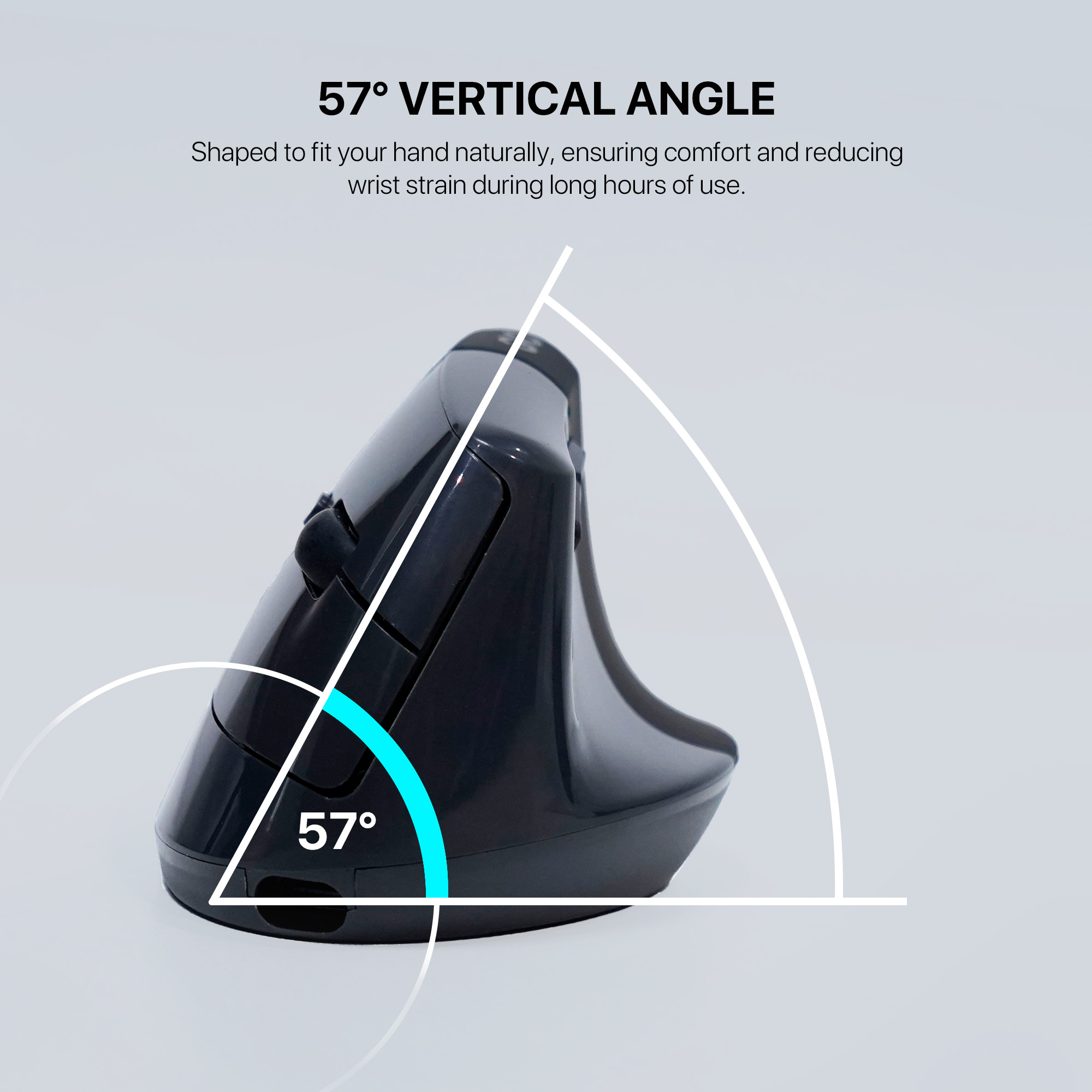 FANTECH W195R GO Comfy Mouse Vertical Ergonomic Design Wireless & Bluetooth Connection Compact Wireless Mouse. 