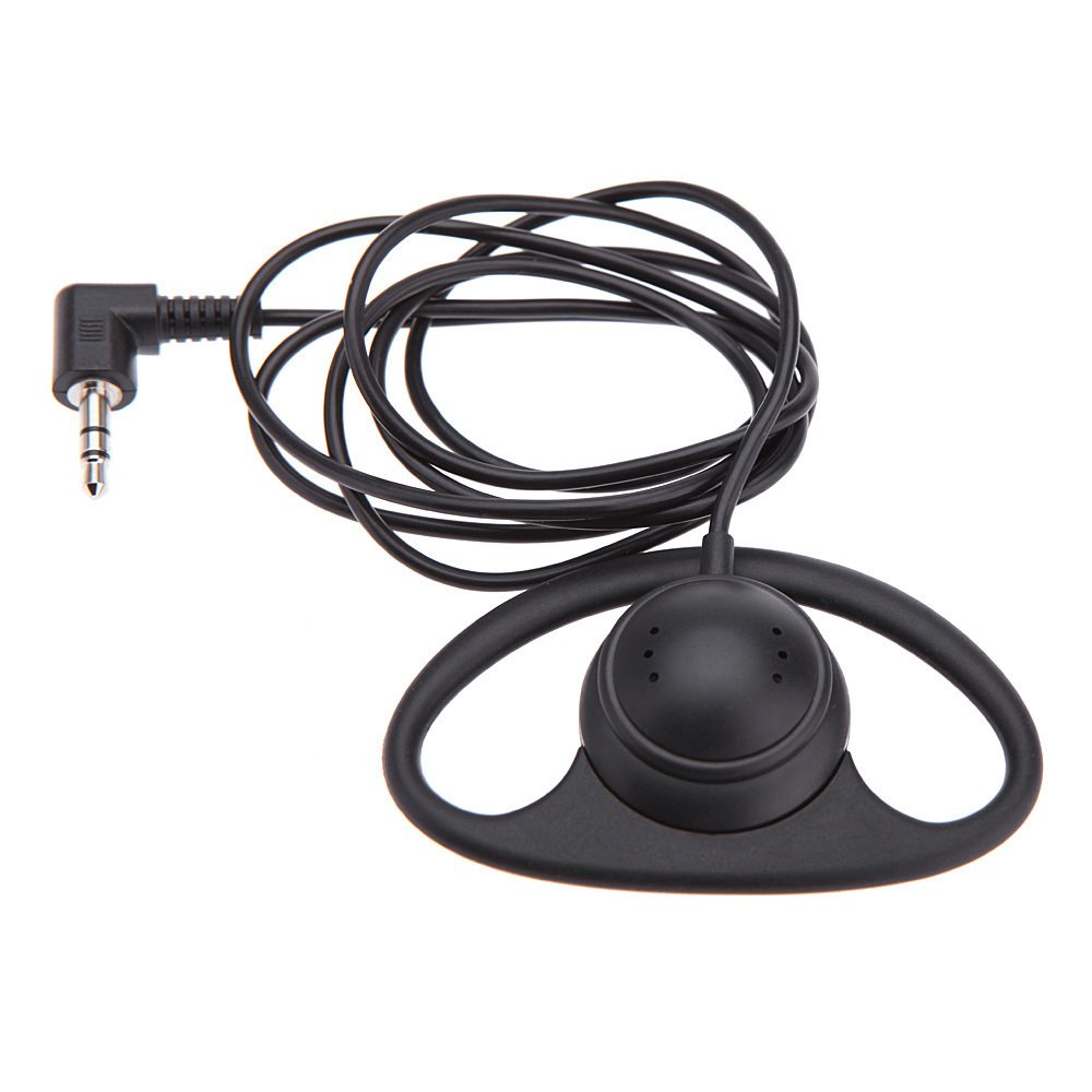 GC D-shaped Soft Ear Hook Headphone 3.5mm Plug Dual Channel Single Side Headset Compatible For Laptop Skype Voip Icq. 