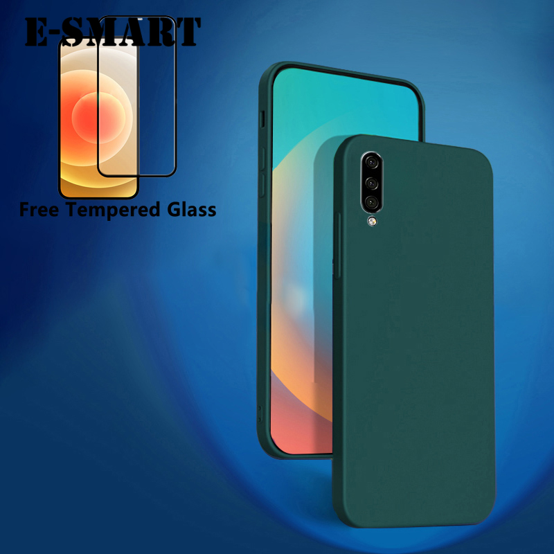 Phone Case Samsung Galaxy A50 Soft Back Cover Free Tempered