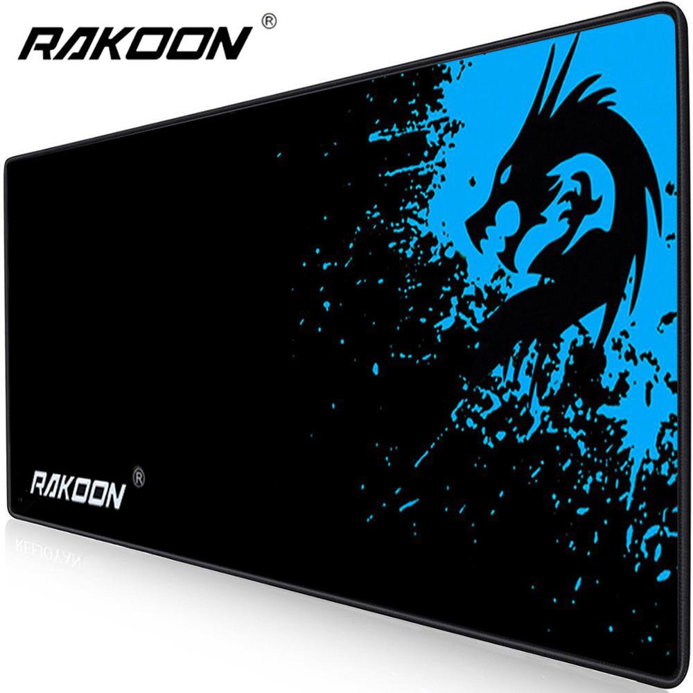 【happy one】Rakoon Extended Gaming Mouse Pad Stitched Computer Keyboard Mousepad Non-Slip Water-Resistant Rubber Mat. 