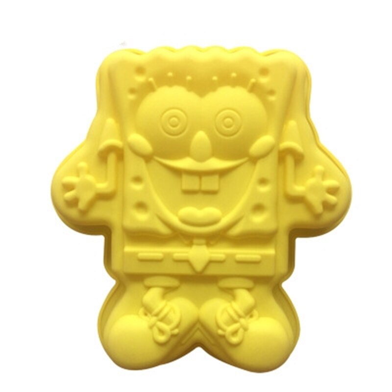Cartoon Character Single Spongebob Squarepants Sponge Baking Pan Silicone Cake Mould High Quality Materials Handmade Soap Mould. 