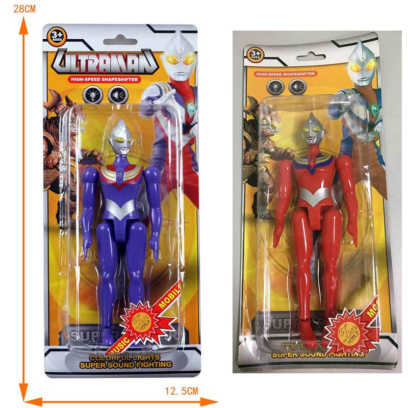 Ultraman toy doll model digga music light joint action doll kids boy toys wholesale. 