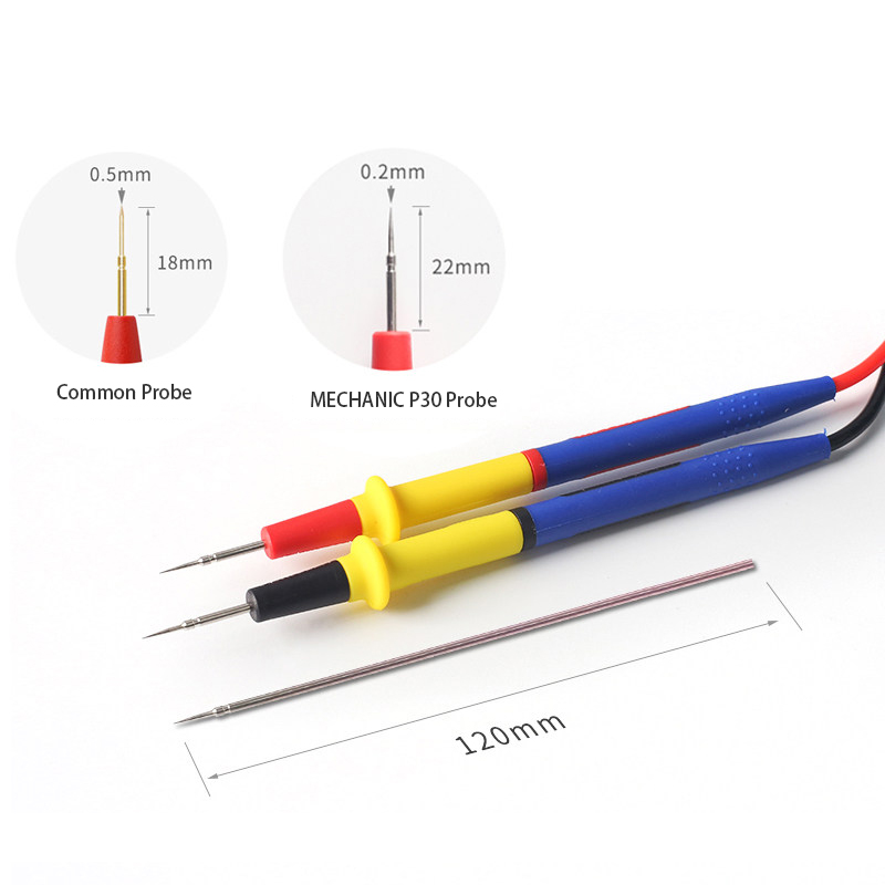 MECHANIC P30 Multimeter Pen 1000V 20A Soft Anti-Scalding Silicone Wire Extra Tip Probe Test Pen for Digital Multimeter. 