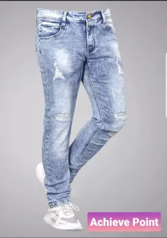 stylish scratch jeans