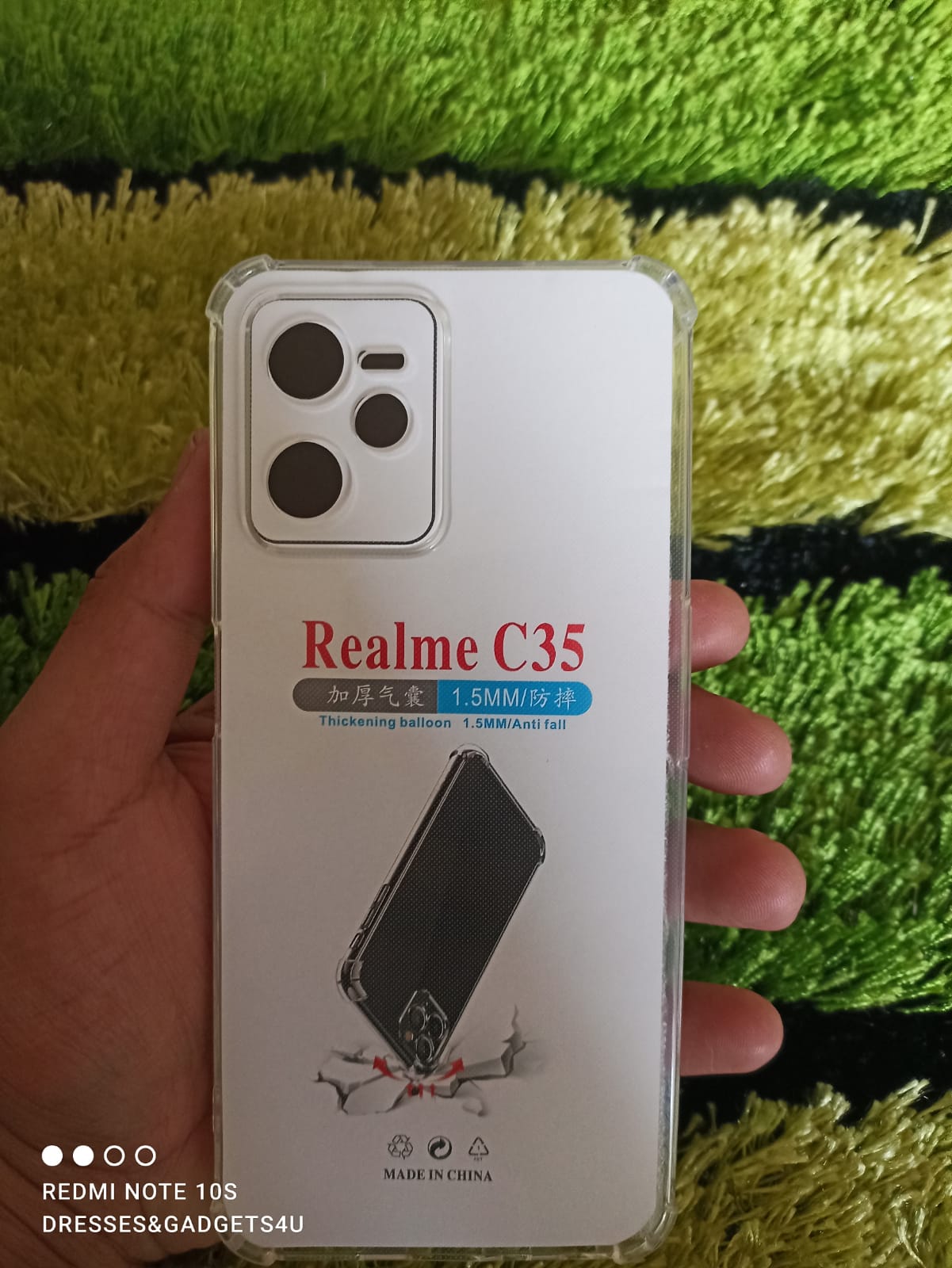 golden back cover realme c35