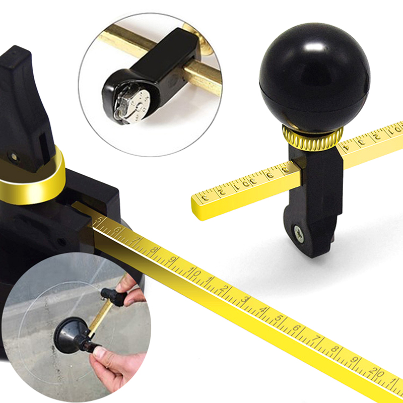 1PC Professional Circle Circular Glass Cutter With Round Handle Suction Cup Tool. 
