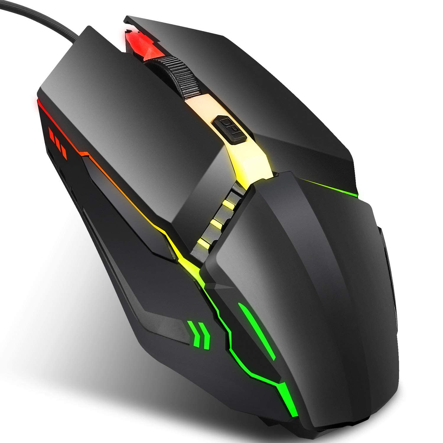 Gaming Mouse USB Wired Professional Gaming Mouse 7 Color Lighting 1600DPI Adjustable Gaming Mouse Mice For Computer. 