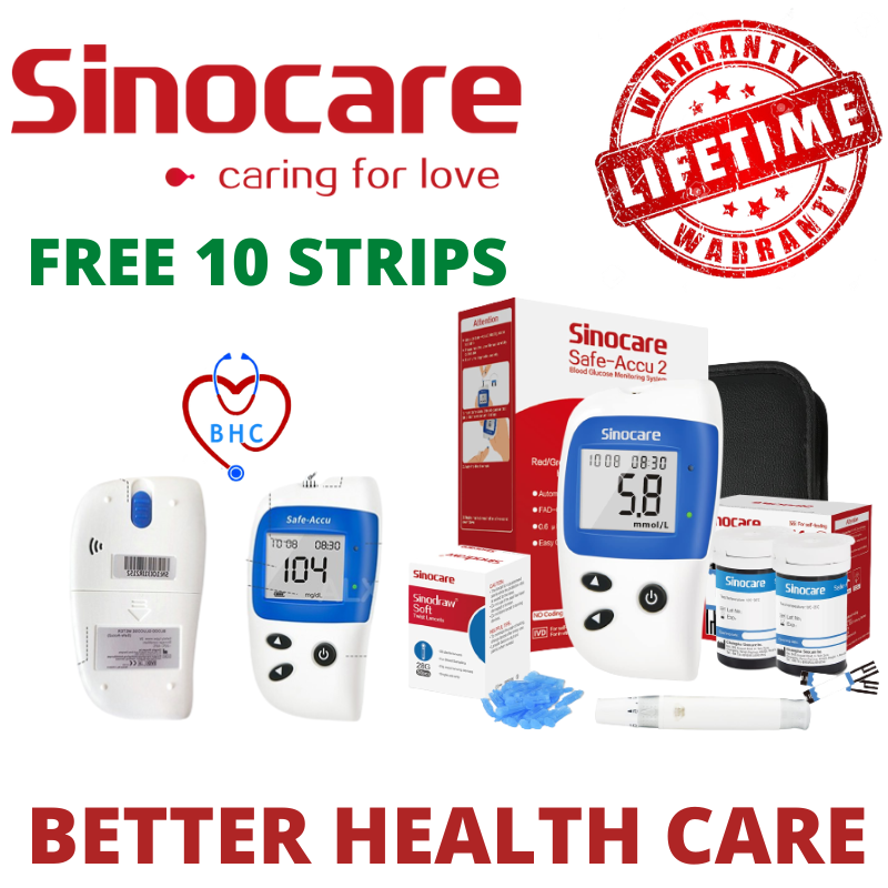 Sinocare Safe-Accu 2 Test Strips 25 PCS 1 Vial. 