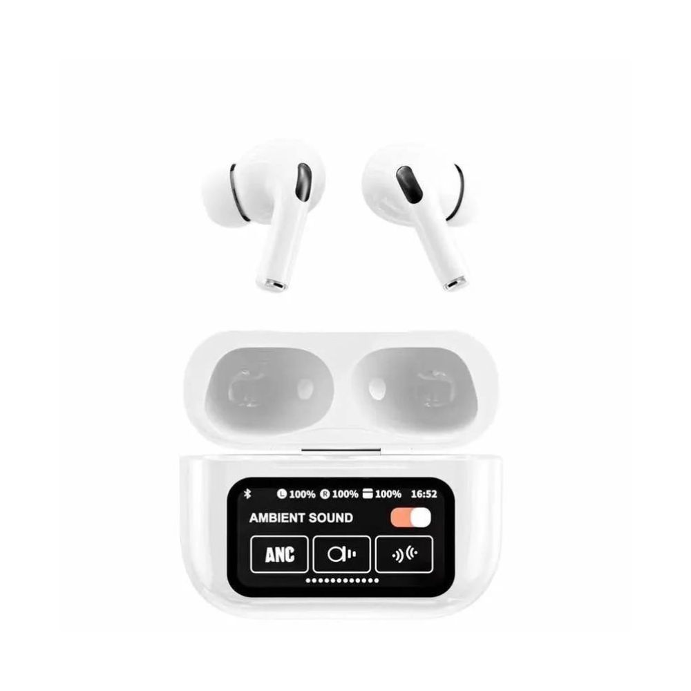A9 Pro Touch Screen ANC Wireless Earphones TWS Noise Cancelling Earbud Bluetoth 5.3 Long Battery life HiFi Tone Quality. 