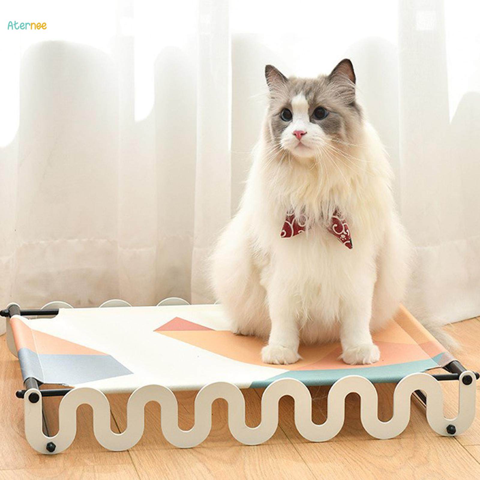 Cat Hammock Beds Raised Pet Beds Resting Bunny Kitten Kitty Bed White Edge. 