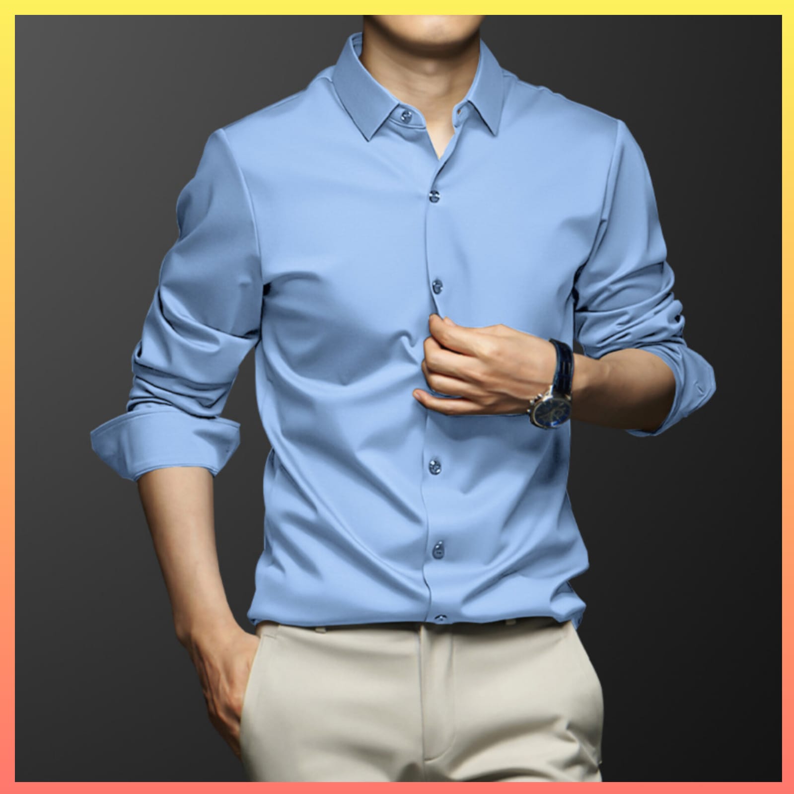 Men's Stylish & Fashionable Trendy Good Looking Long Sleeve Formal Shirt