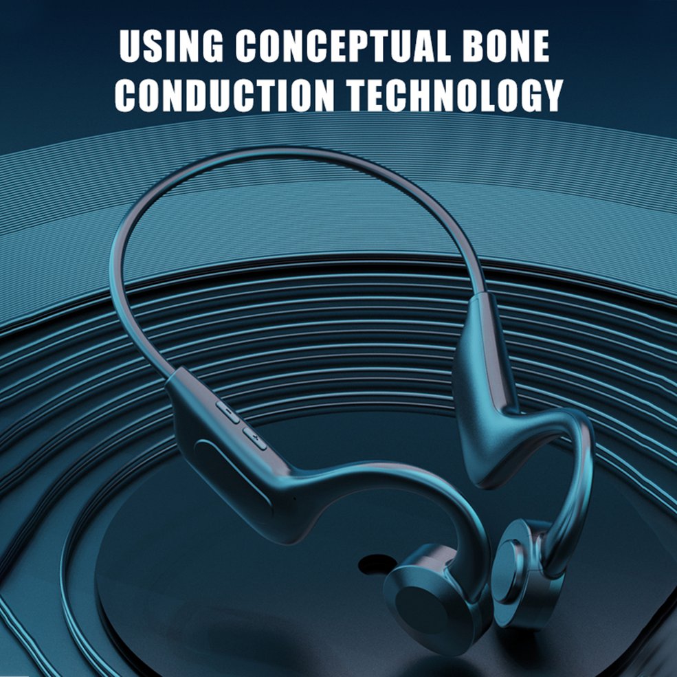 Vg02 Bone Conduction Wireless Headset 5.1 Concept Bone Conduction Movement. 