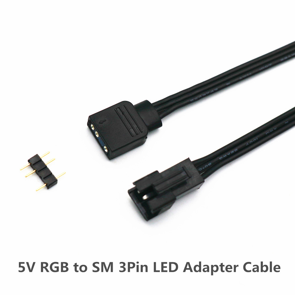 50cm 5V 12V RGB ARGB Control Cables for DEEPCOOL Phanteks Lian-Li LED Light Strip SM 3Pin 4Pin ARGB Control Adapter Cable. 