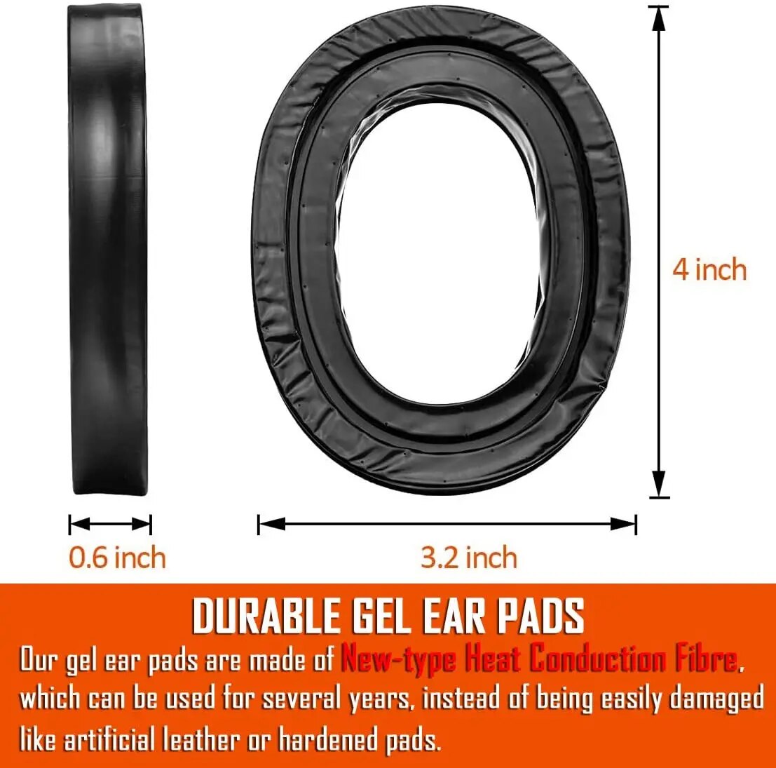 ZOHAN One Pair Silica Gel Ear Pads for 3M Peltor Earmuffs ZOHAN Replacement Ear Cushion Kit for Ear Defenders Protection. 
