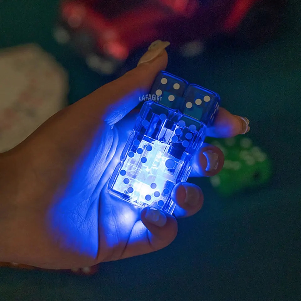 Cool Dice Lighter Red Fire Jet Flame Butane Torch LED Colorful Flash Windproof Gas Lighter. 