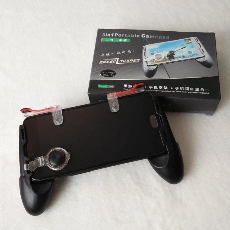 3 in 1 Portable JL-02 Joystick Grip Handle Mobile Gamepad Controller for PUBG/Rules of Survival/Knives Out Smart Mobile Phone. 