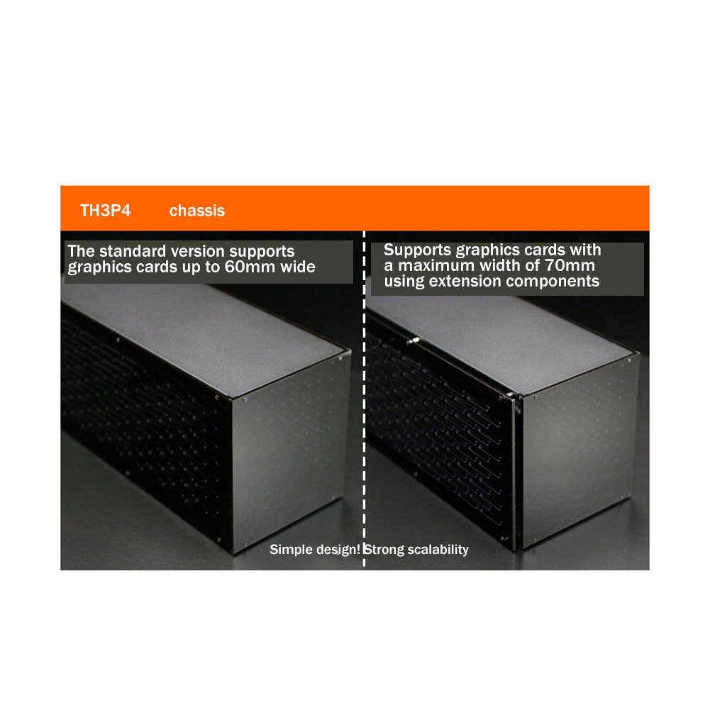 1 Pieces TH3P4G3 Docking Station Box for Hunderbolt 3/4 Graphics Card Expansion Dock Box for ATX Power Supply. 