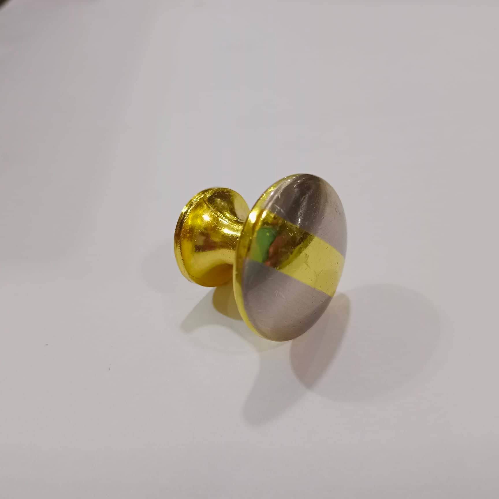 4 pcs Golden & SS Color Round 4 pcs Handle Kitchen Cabinet Cupboard Door Drawer Pull Knob With Screws