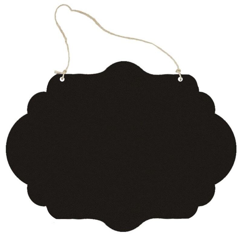 Rustic Chalkboard Hanging Signs Double Sided for Standard Chalk Message Board. 