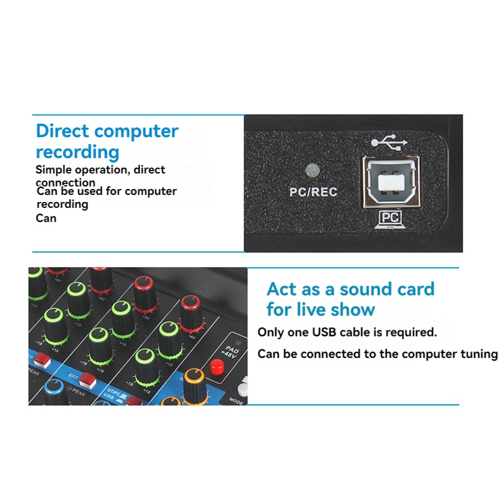 A5 Live Sound Card Mixing Console Mixer for Live Streaming (EU). 